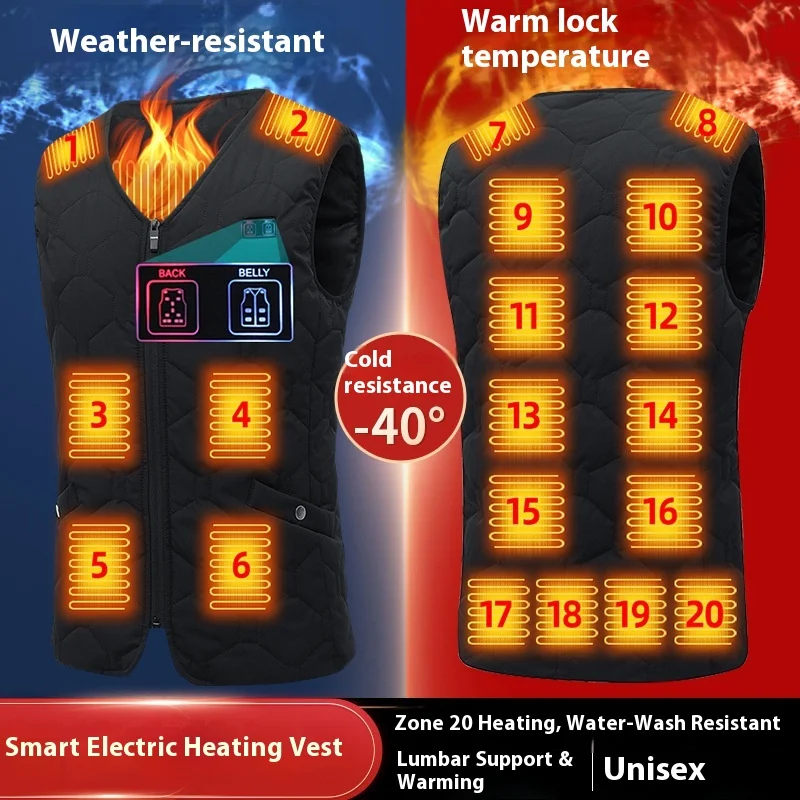 

Intelligent Charging Heating Vest Electric Vest Down Jacket Cotton Jacket Heating Clothes Heating Cotton Motorcycle Rider Vest