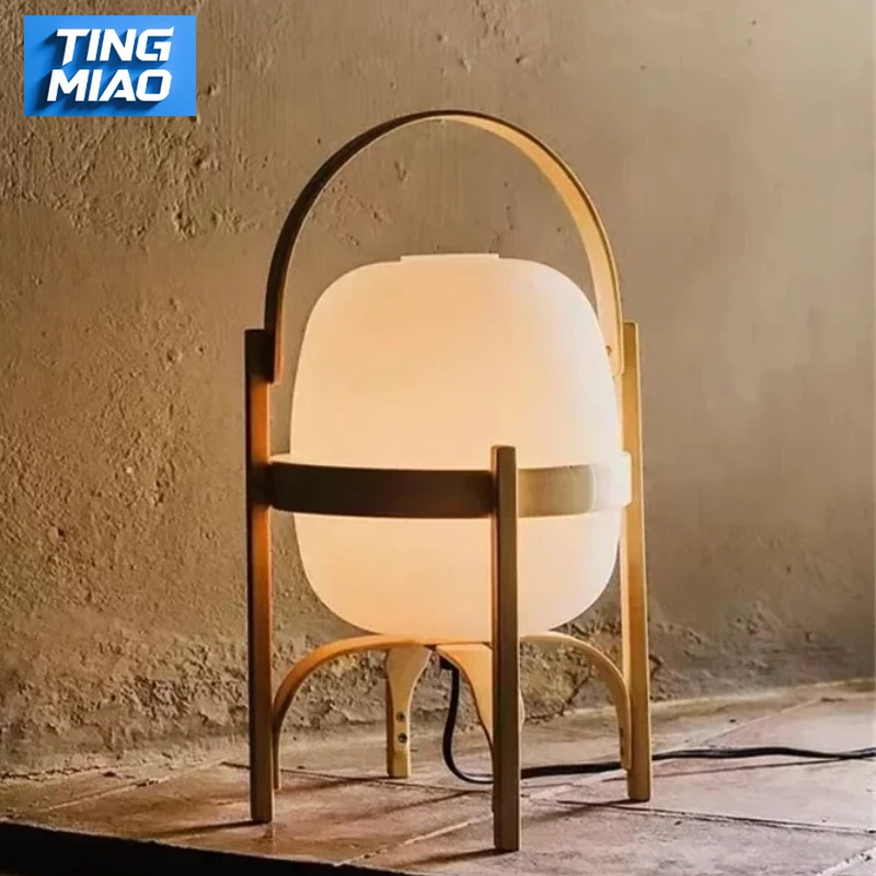 

Japanese-style Wooden Floor Lamp for Living Room and Study It Can Be Placed Upright for Indoor Lighting and Decoration