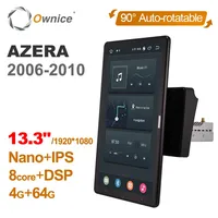 Tesla style PX6 DSP Android 10 Car Multimedia Video Player Rotatable 1920*1080 Navigation GPS Radio For Hyundai AZERA 2006-2010