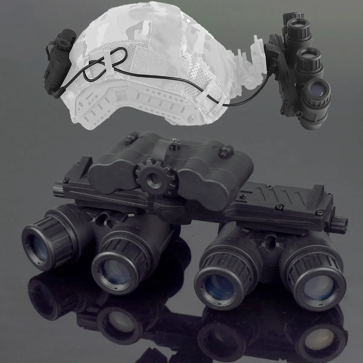 

Tactical GPNVG 18 Dual-Tube Binocular Night Vision Goggles DUMMY Props Hunting Airsoft Helmet Accessories For Cosplay