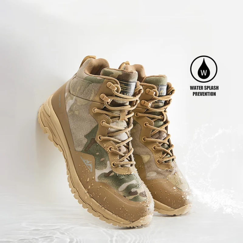 GOLDEN CAMEL Outdoors Hiking Shoes Combat Military Tactical Boots Non-slip Waterproof Trekking Shoes for Men 2023 High-top Boots