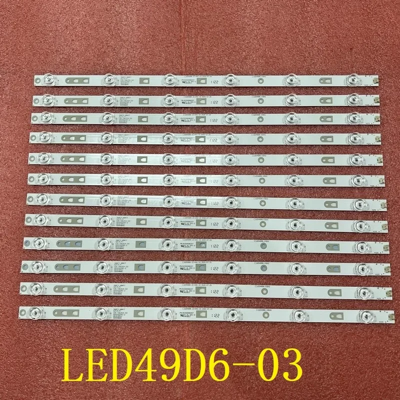 12 stuks LED-strip(12) voor Haier FD4951A-LU G49Y LED49D6-03(A) 30349006203   LED50D6-ZC14AG-03 LE50U6500TF LS49AL72 LE48D19S