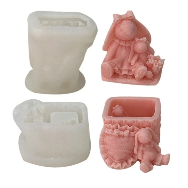 

Rabbit Resin Jar Molds with Lid for Making Jewelry Case Jewelry Jar DIY Craft