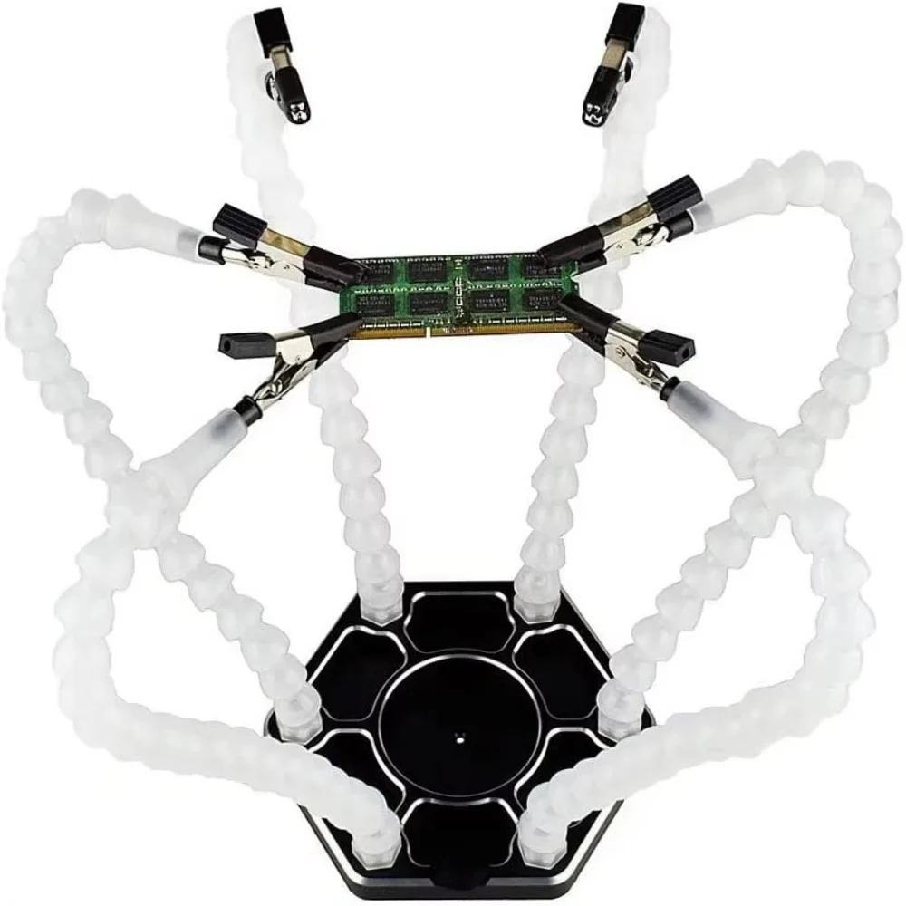 Six-Claw Multi-Function Aluminum Alloy Welding Station Aeromodelling Accessories XT60 Flight Control Traversing Machine FPV 6-Cl