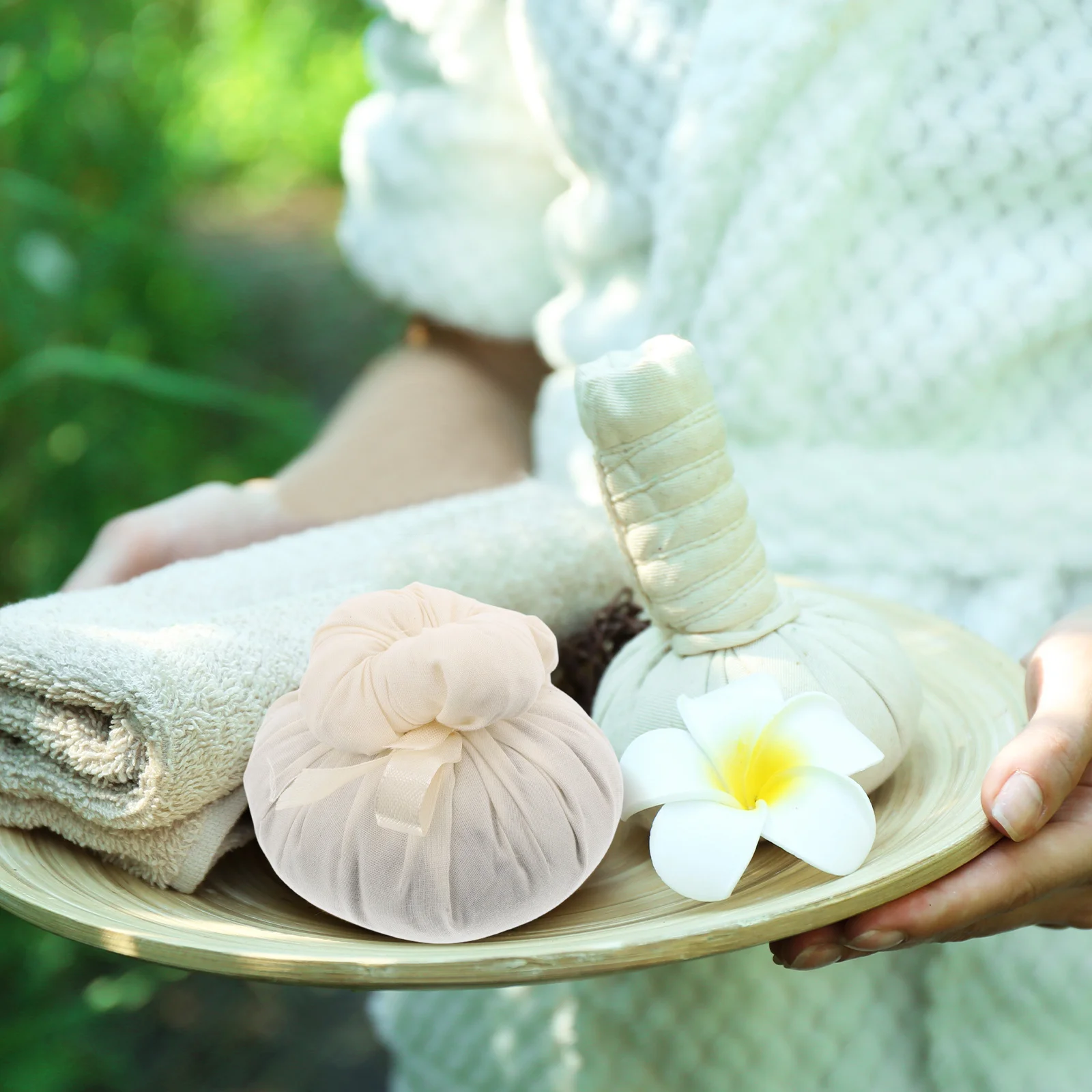 

2 шт., тайский стиль, спа-травяной мокса-шарик для массажа, релаксации, снимает усталость напряжения, портативная согревающая сумка