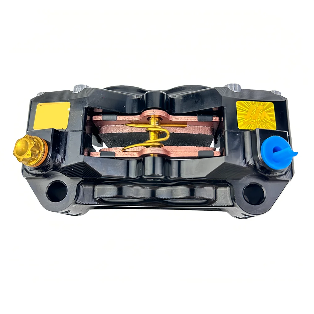 4 Piston Radial Monoblock Brake Caliper M4/M50 Style - Racing Track Version Universal Fit Left Right, Black, with M10x1.25 - Image 3