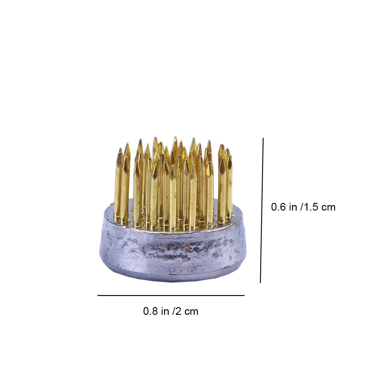 

Brass Ikebana Kenzan Flower Arranging Tool Gold Pin Holder For Floral Arrangements Spiky Base Heavy Duty Sticky Clay