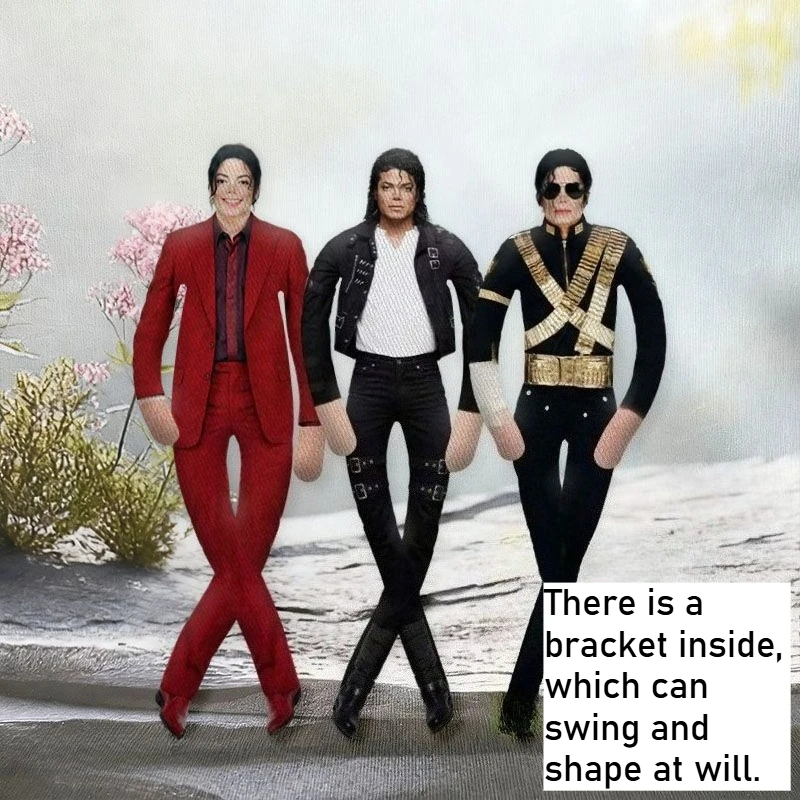 

Michael Jackson Cosplay Prop Doll Pop Abstract Plush Doll Skeleton Poseable MJ Rat Dry Figure Funny Collectible Gift For Fans