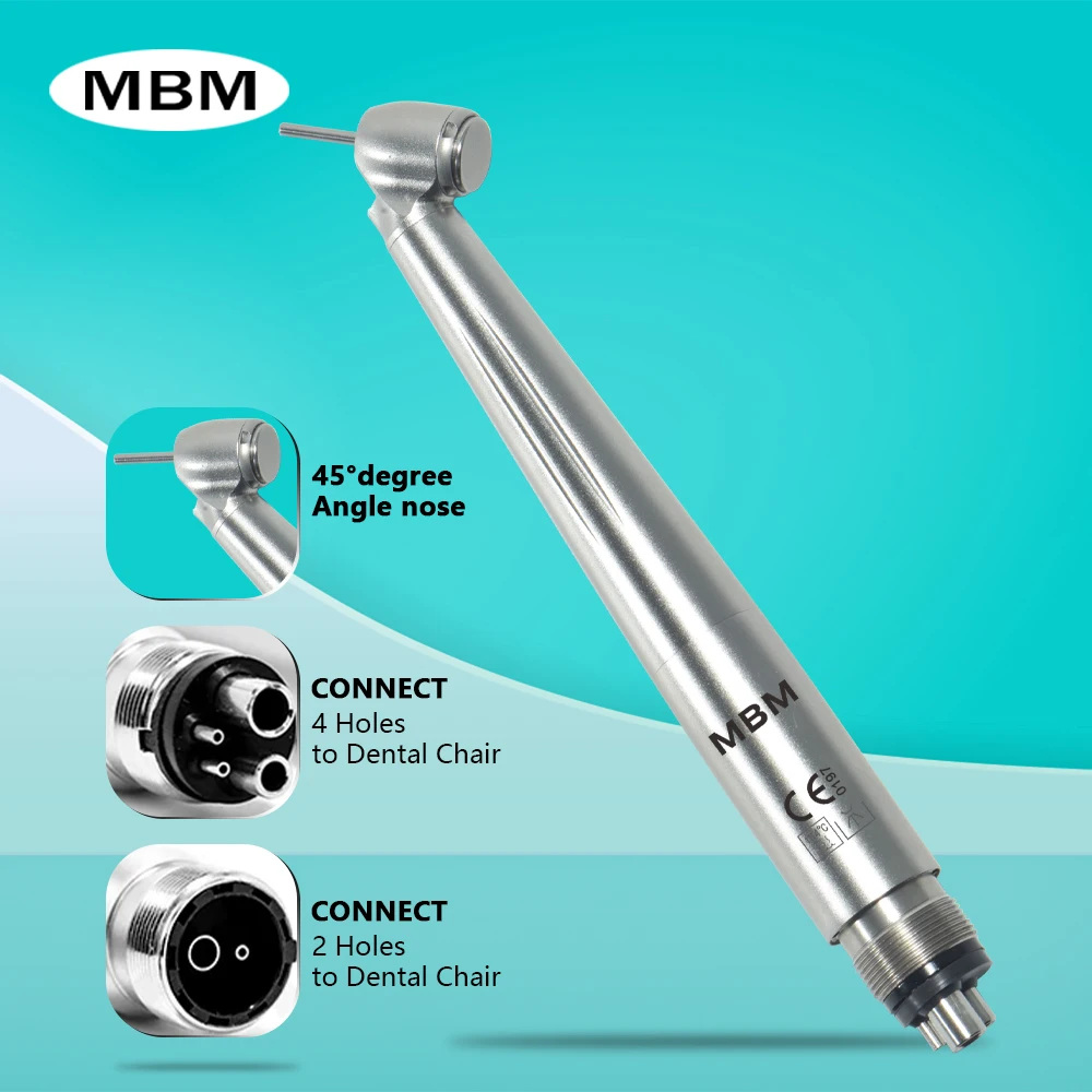 

MBM 45 Angle LED Self-illuminating Dental High Speed Handpiece for Impacted teeth Small Head Wisdom Teeth Extraction Handpiece