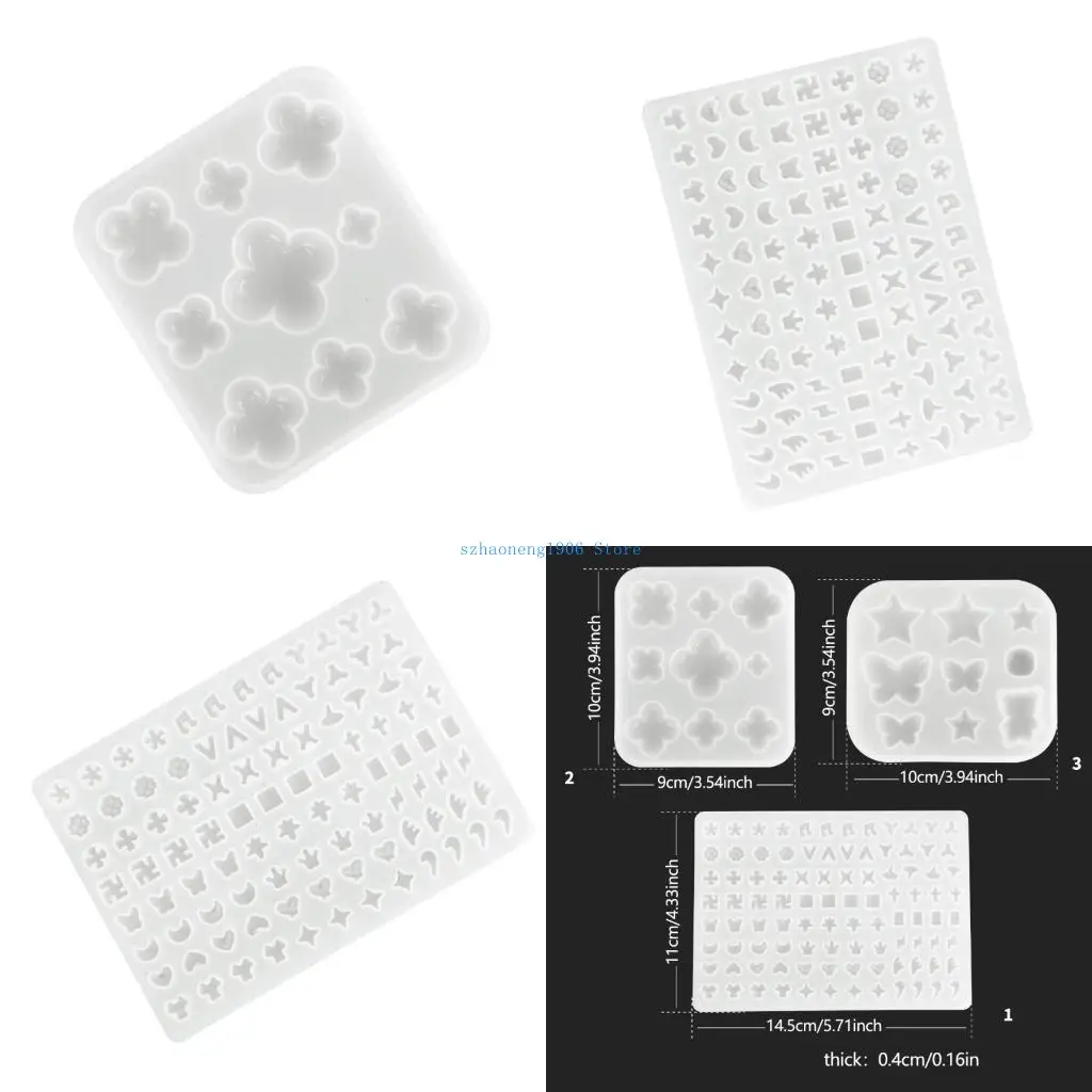 

85LF Fashion Earrings with this Small Sturdy Silicone Mould Set Home Decoration Accessory Convenient for Jewelry Making