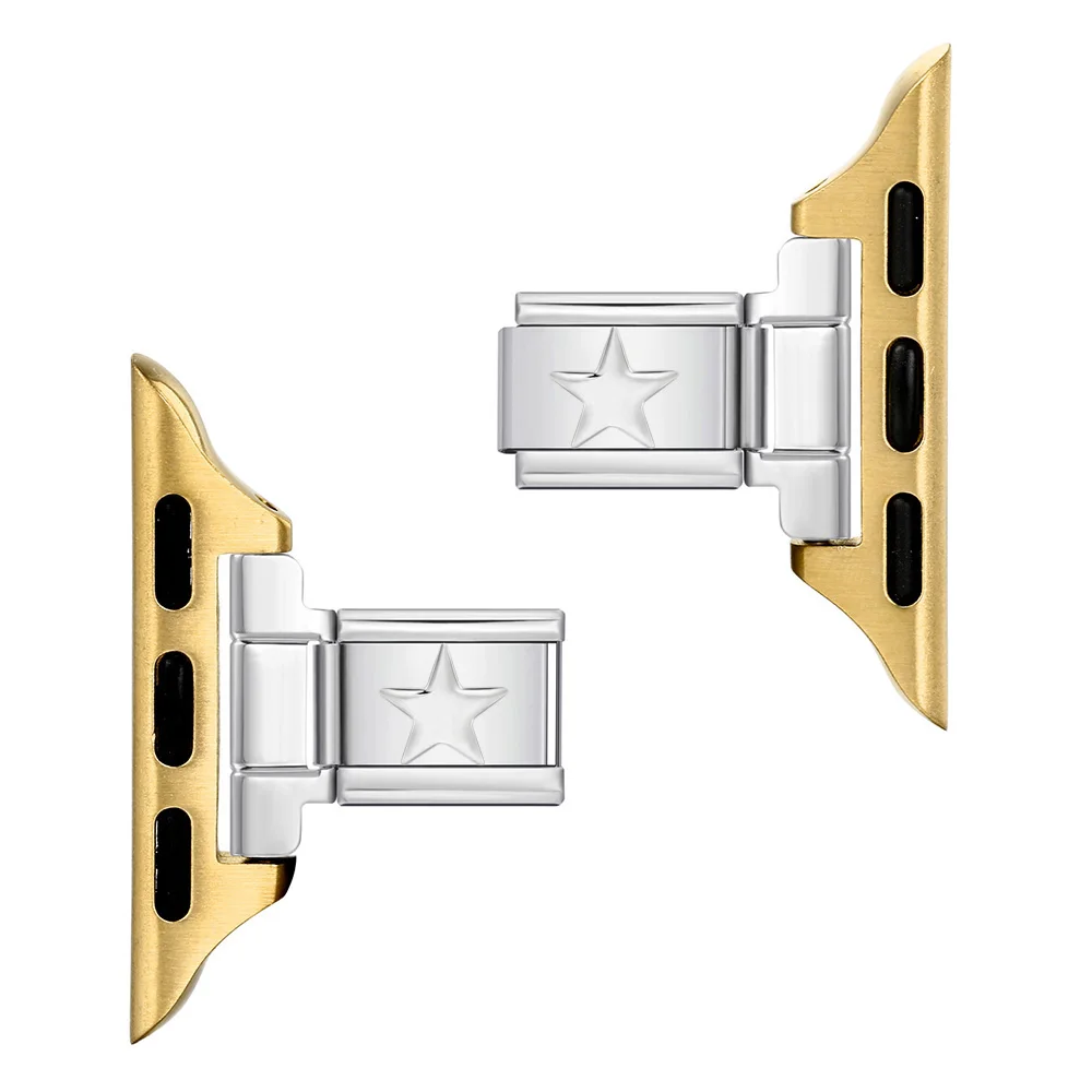 Einfache Strap Connector Schmetterling Stern Schmuck Smart Watch Adapter Fit 38/40/41mm Edelstahl Italienische DIY armbänder Geschenke – Detail 2