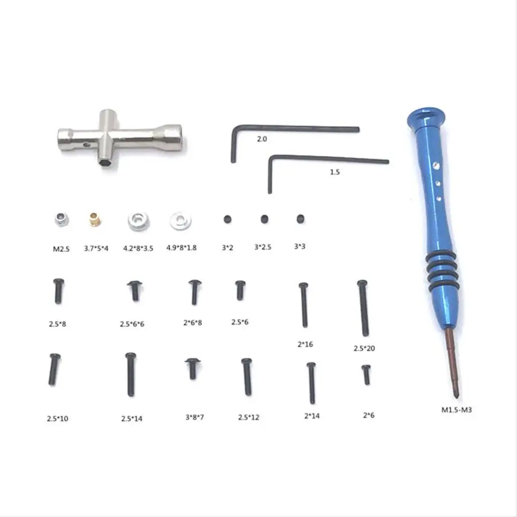 Hobby Grade RC Screw Set M2 M2.5 M3 Nuts Bolts Fastener Box for WPL Full Series and MN 1 12 Car Models