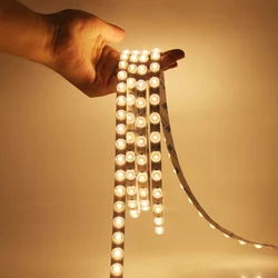 New 2835 LED Strip Light with Lens 48LEDs/m 24V Adehesive Tape Home Lighting Mirror Lamp Decoration White 0.5m 1m 2m 3m 4m 5m