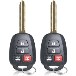 2 pcs For 2014-2019 Toyota Corolla 2014-2017 Toyota Camry 2016-2018 Toyota Tacoma Remote Key Fob HYQ12BDM, HYQ12BEL Chip: H