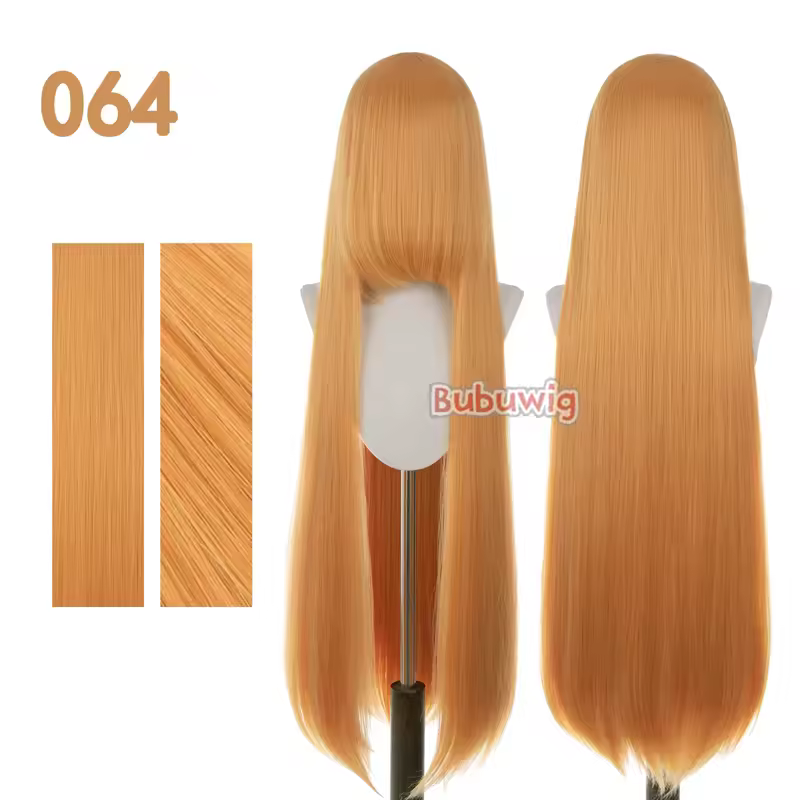 Bubuwig Synthetic Hair 100cm Long Straight Pure Color Cosplay Wigs Over 100 Colors Black White Red Blue Brown Wig Heat Resistant - Image 48