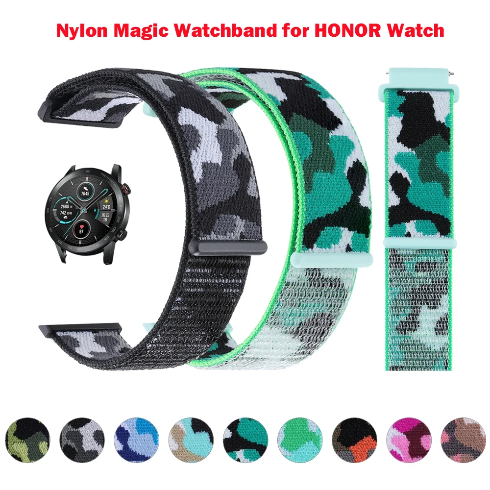 Ремешок для часов HONOR Watch GS 3 / GS Pro, нейлоновый браслет с петлей для HONOR Magic Watch 2 46 мм 42 мм, аксессуары 20 мм 22 мм
