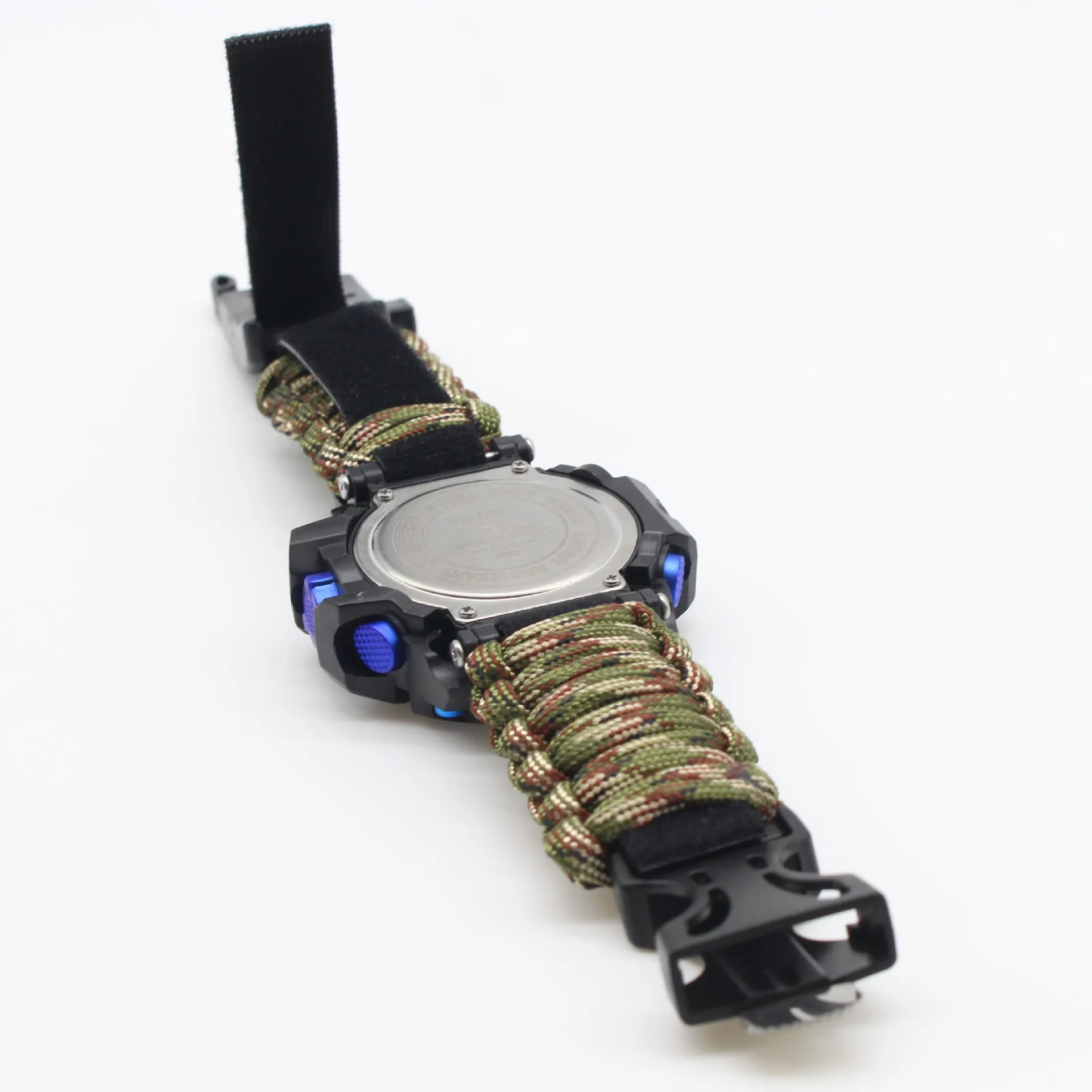 Survival Bracelets  7-in-1 Camping Gear Kits,Detachable Parachute Rope,Fire Starter,Embedded Compass,Whistle ,Watch Multitoos