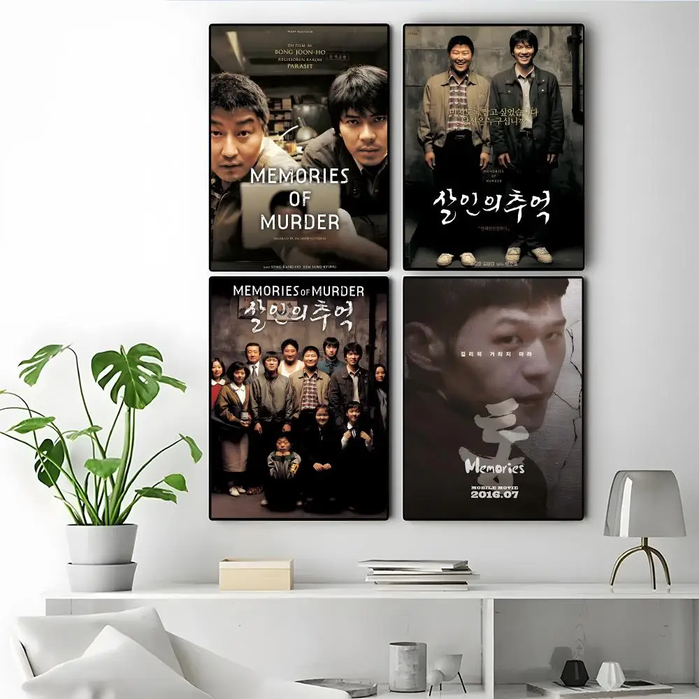 Movie Memories Of Murder Poster Poster Self-adhesive Art Waterproof Paper Sticker Coffee House Bar Room Wall Decor