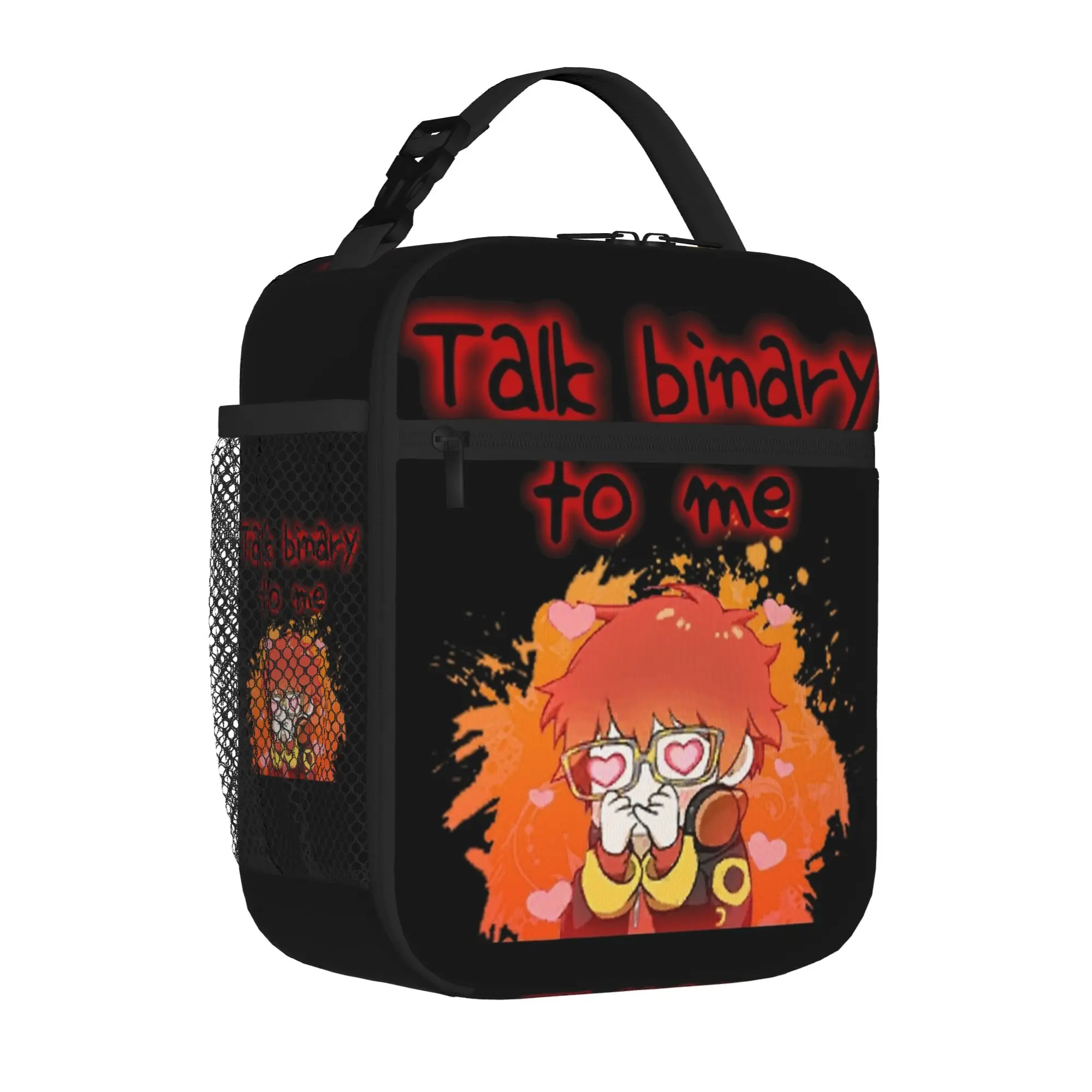 Mystic 707 Talk Binary to Me Messengers Carry Thermal Cooler Bag  Lightweight Insulated Lunch Bags Causal Container Box School