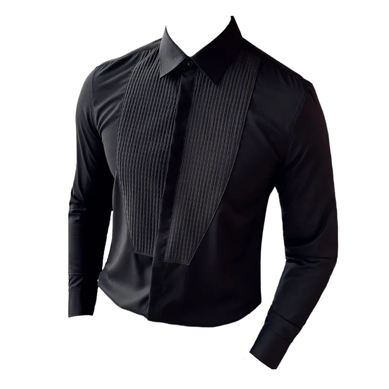 Camisa vintage de borla masculina, Cavalheiro retrô, Branco, Preto, Real, Elegante, Luxo, Roupa à moda, Festa de casamento, Real, Inglaterra, 2024