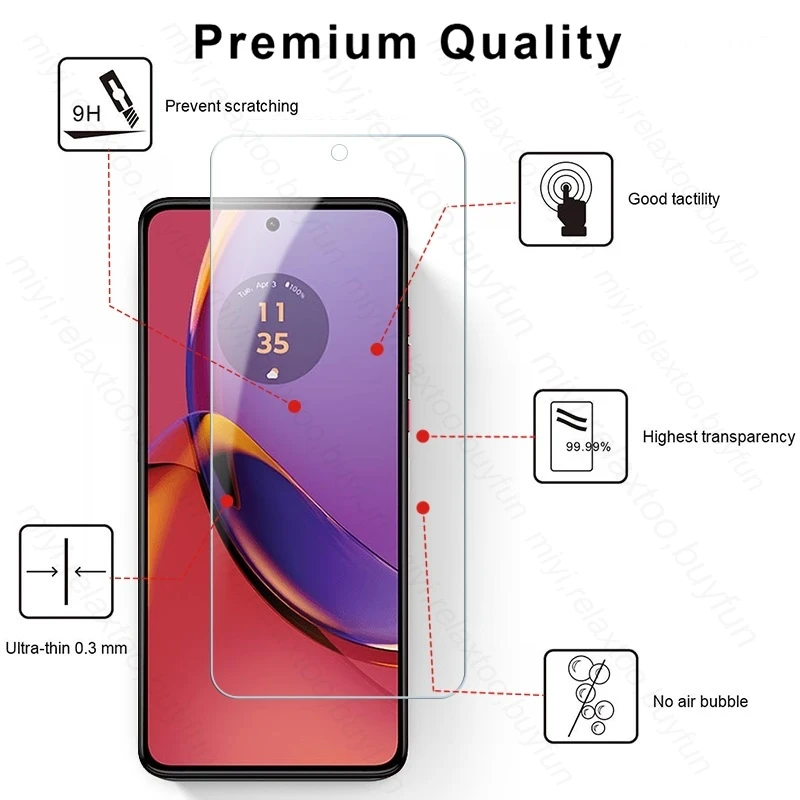 Per Motorola Moto G84 G54 5G Vetro 3PCS Vetro Temperato Per Moto G14 4G G 84 54 14 84G 54G 14G Copertura Completa Protezioni Dello Schermo Pellicola