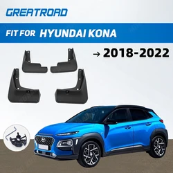 For Car-Styling Mudguard Hyundai Kona 2018-2022 Accessorirs Splash Guards Mud Flaps Mud guard Fender Car Styling Sticker