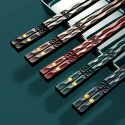 5 Pairs Chopsticks Multi Color Reusable Non Slip Lightweight Chinese Japanese Korean Style Sushi Sticks Dishwasher Safety