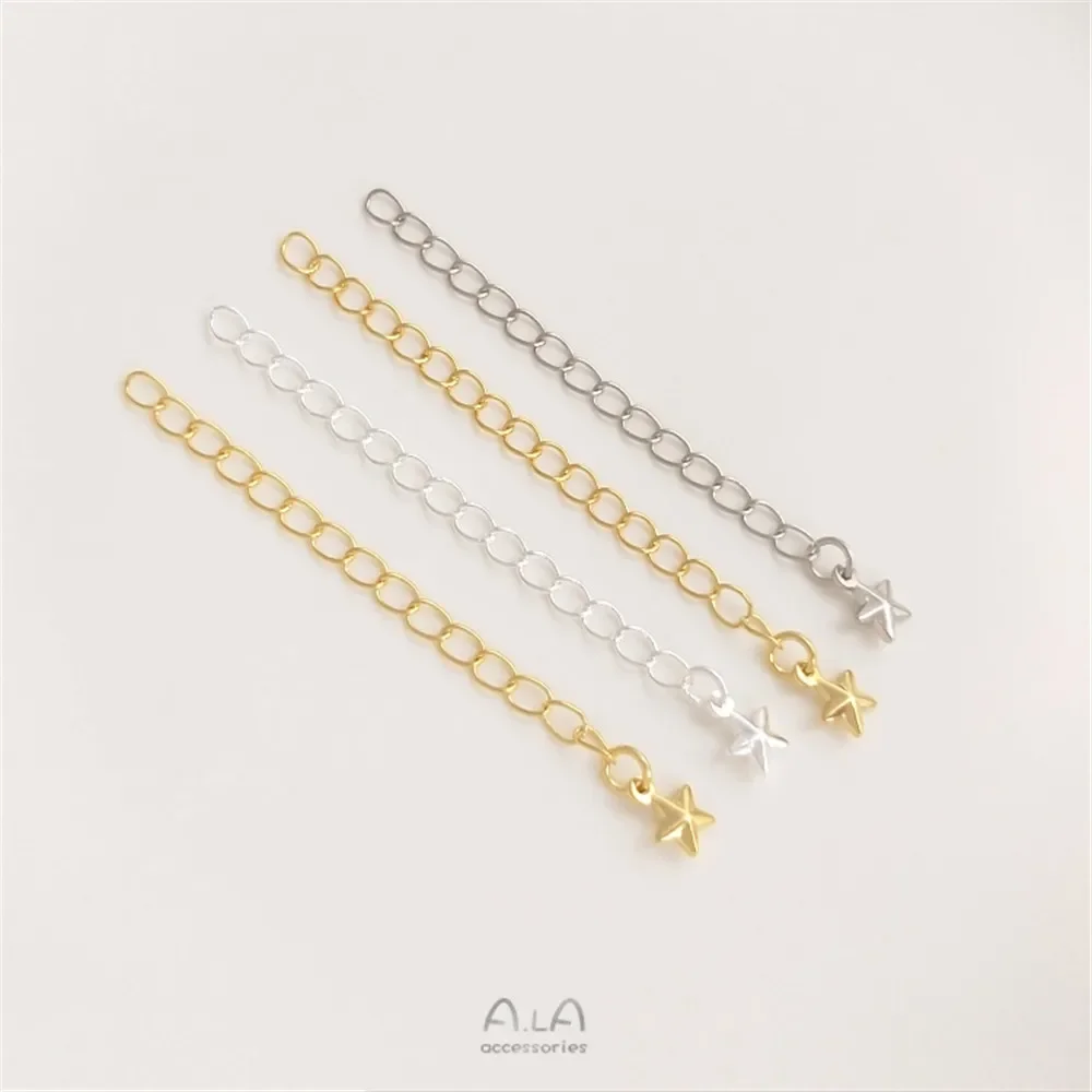 Staartketting Verkoperd 14K18K echt goud zilver verlengketting DIY handaccessoires ketting armband materiaal