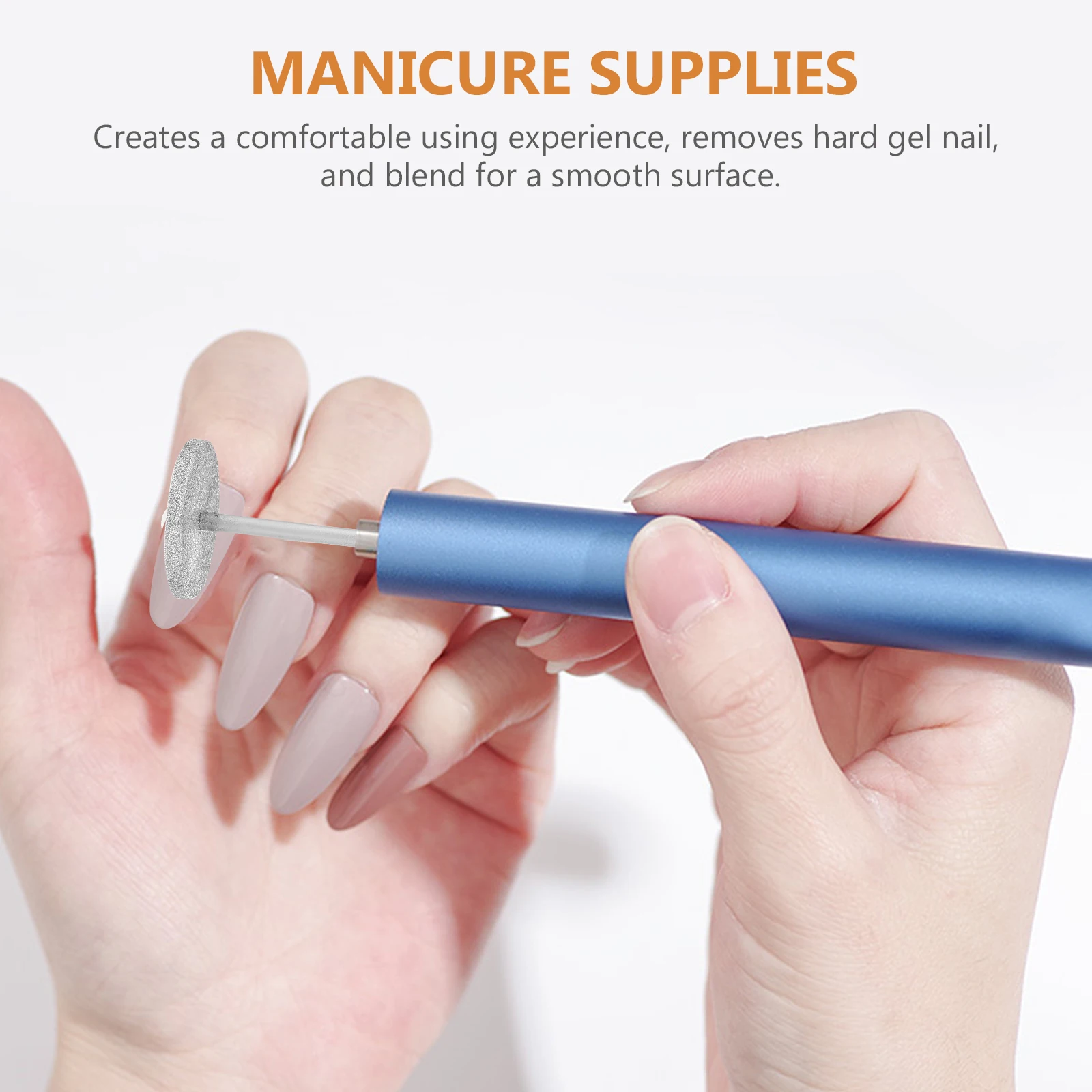 

3pcs Flat Disc S Bits for Nail Drill Diamond Flying Saucer Manicure Discs 107 Round Grinding Heads Nail Grooming S