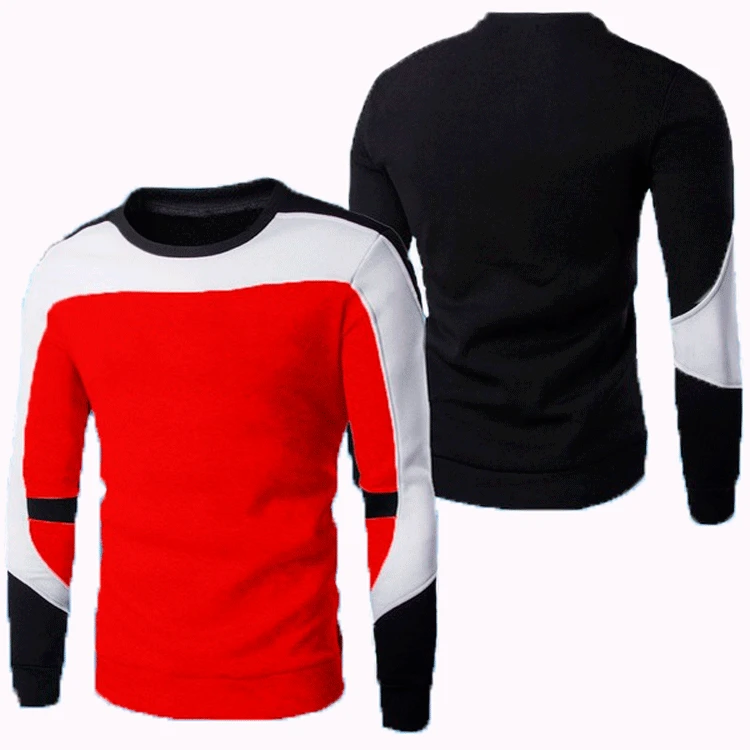 Spring and Autumn Splicing Casual Hoodie Shirt Men