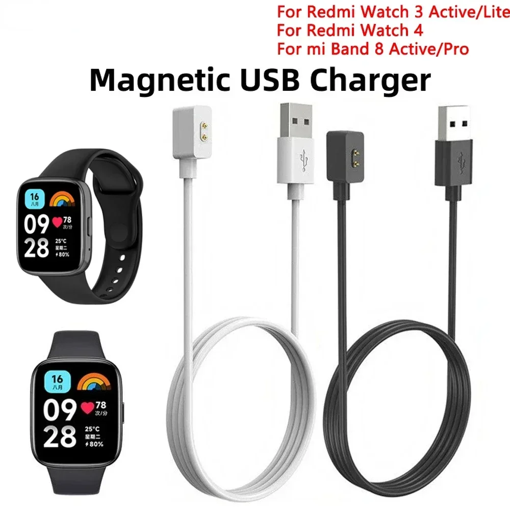 Fast Charging Cable For Redmi Watch 6 5 4/ 3 Active Lite/Redmi Band 2 Magnetic USB Charge for smart