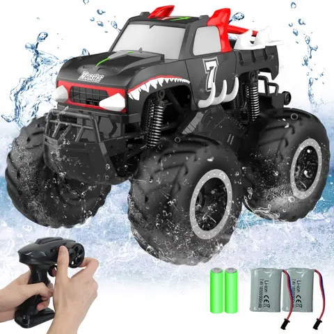 STEMTRON – voiture amphibie télécommandée, jouets pour garçons, 2.4 GHz, 1:16, tout Terrain, tout Terrain, RC, étanche, Monster Truck