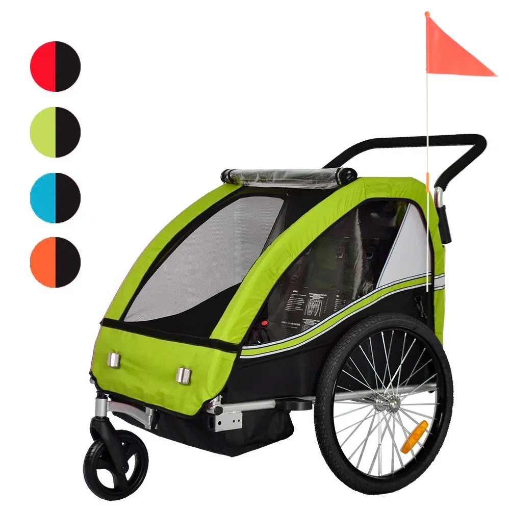 Pet Dog Carrier With Easy Quick Attaching Release Bicycle Trailer Baby 2 In 1 Structure Carriage Cargo Bicycle Trailer