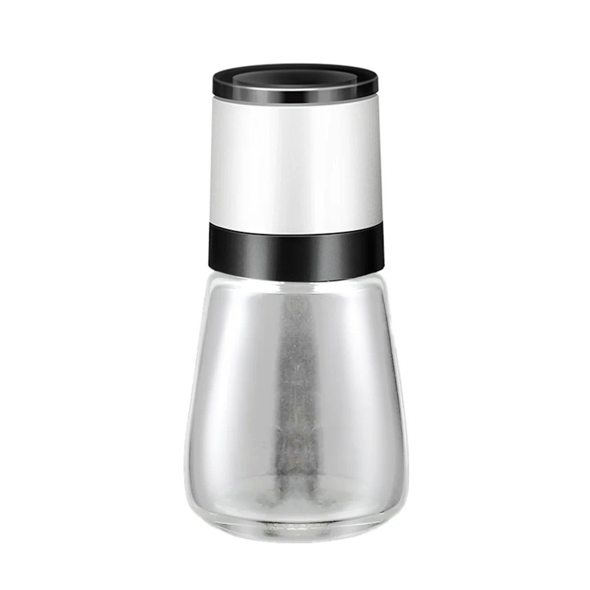 

A53I Manual Salt Pepper Grinder Transparent Glass Grinder Peppercorn Grinder Seasoning Bottle Kitchen Gadgets White