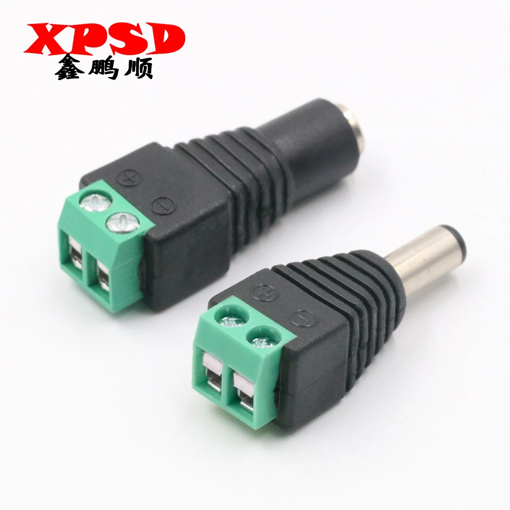 Male Female DC Connector 5.5mm*2.1mm Power Jack Adapter Plug For LED Strip Light CCTV Router Camera Home Applicance