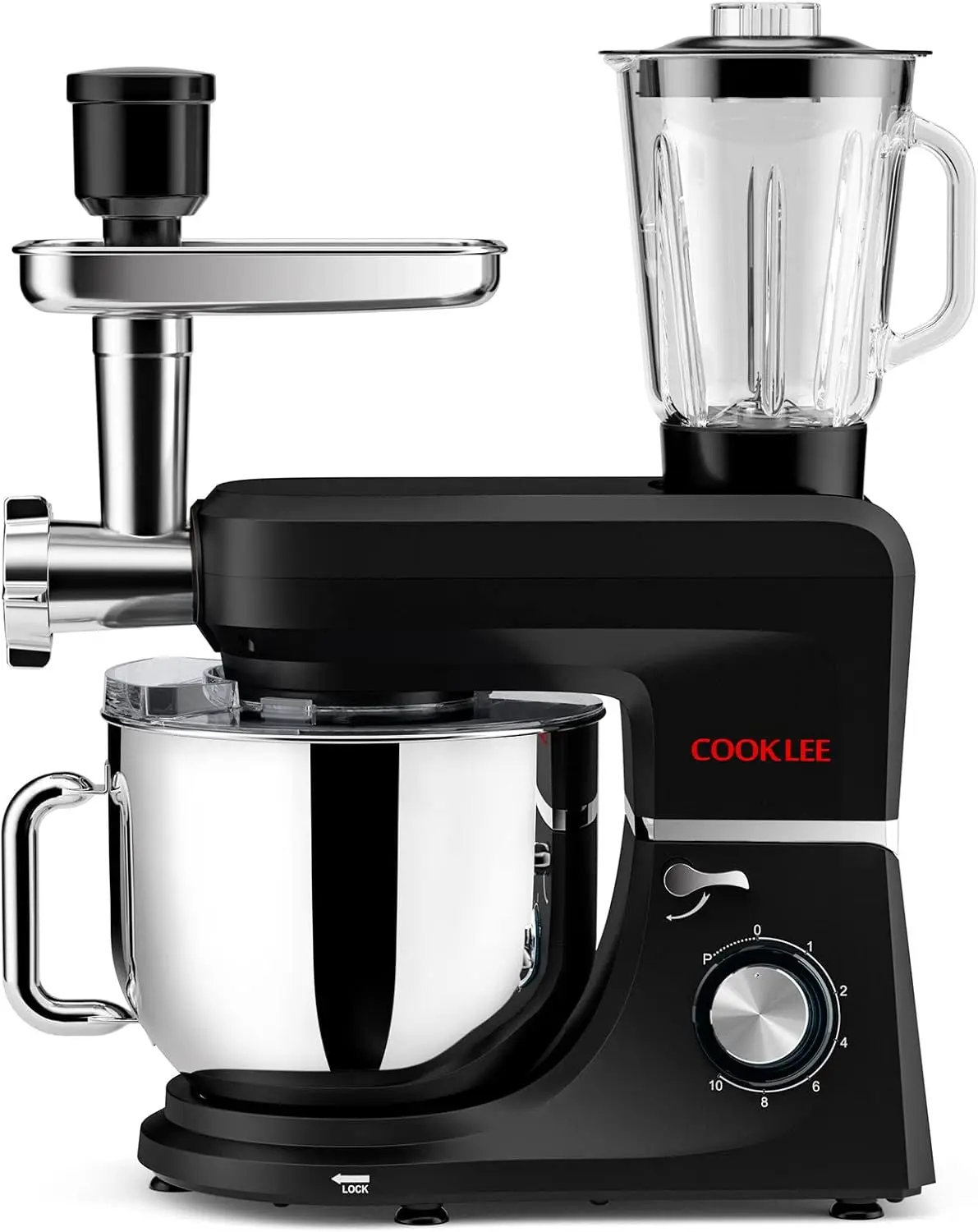 6-IN-1 Stand Mixer, 8.5 Qt. Electric Kitchen Mixer with 9 Accessories for Most Home Cooks, SM(Black)