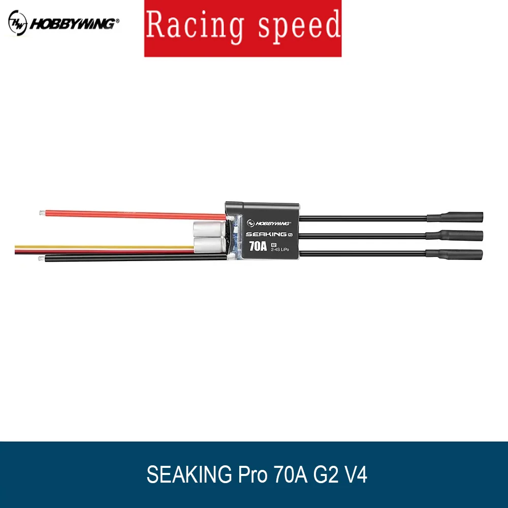 Hobbywing Seaking pro 70A G2 Sensorless Brushless ESC for RC Boat 2-4S Mini Mono Mini ECO Mini Hydro Competition Grade
