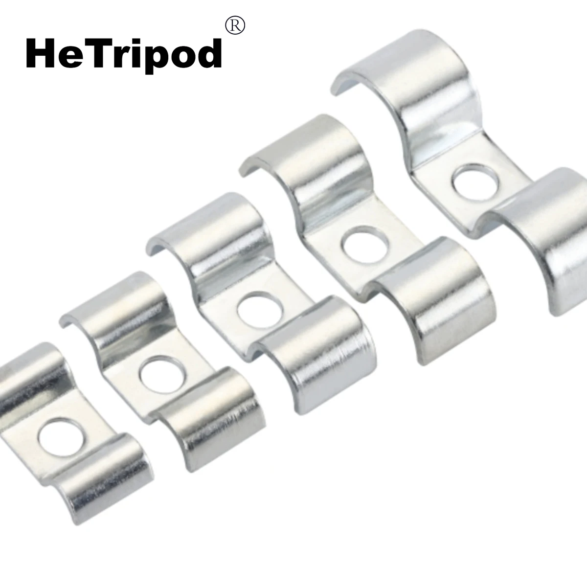 Cable Gas Pipeline Clamp Double Pipe Single Hole Carbon Steel 4mm 6mm 8 10 12 Water Pipe Clamp
