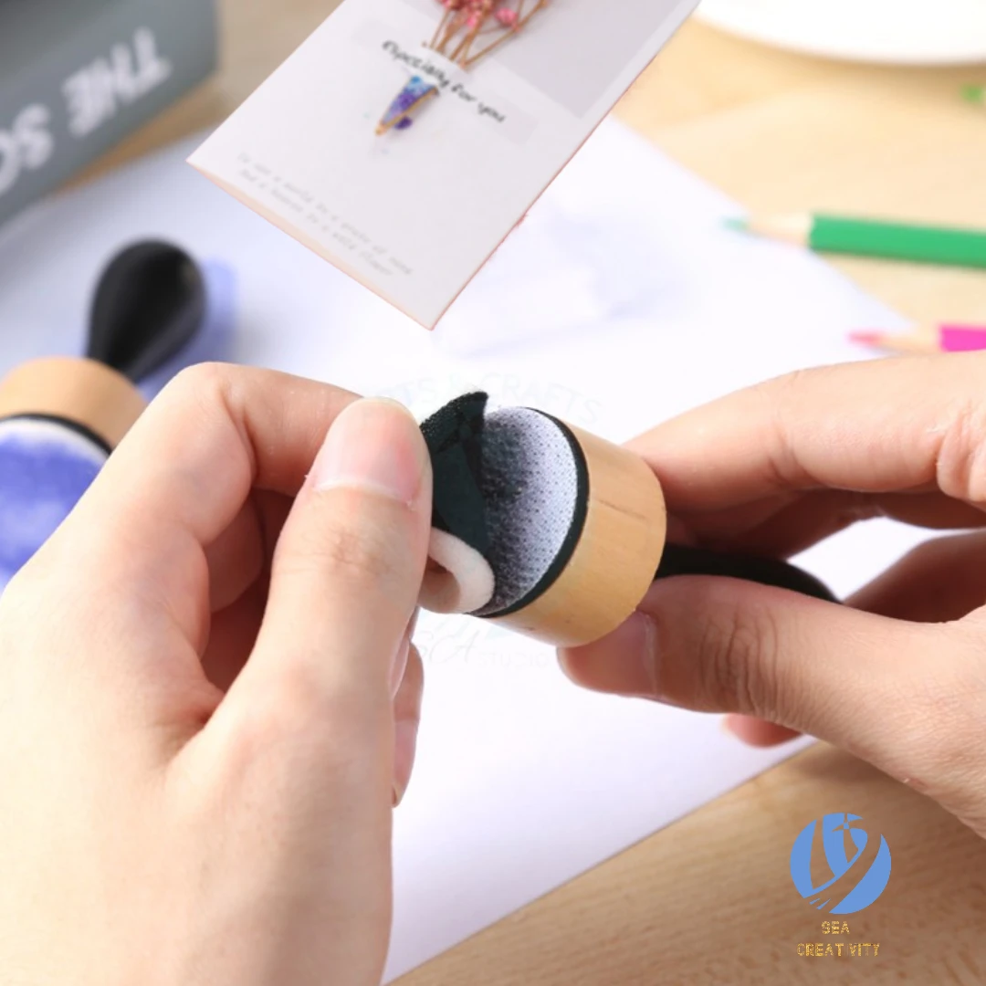 Craft Mixed Media Detail Ink Blending Brush Domed Sponge Round Tool for Cardmaking Scrapbooking Art Painting Suppliers