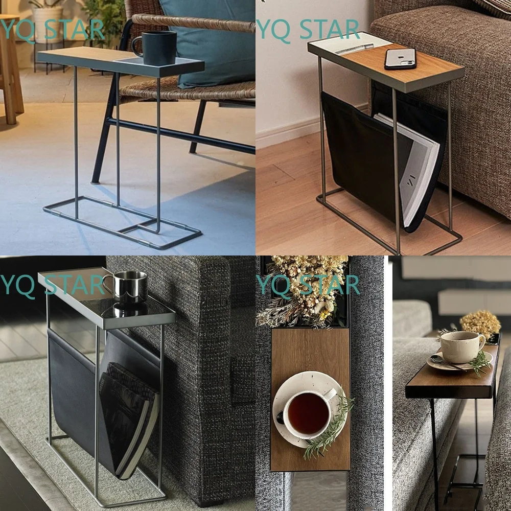 Nordic Multifunctional Sofa Side Table for Living Room Bedroom Corner Use Modern Minimalist Square Storage Coffee Table for