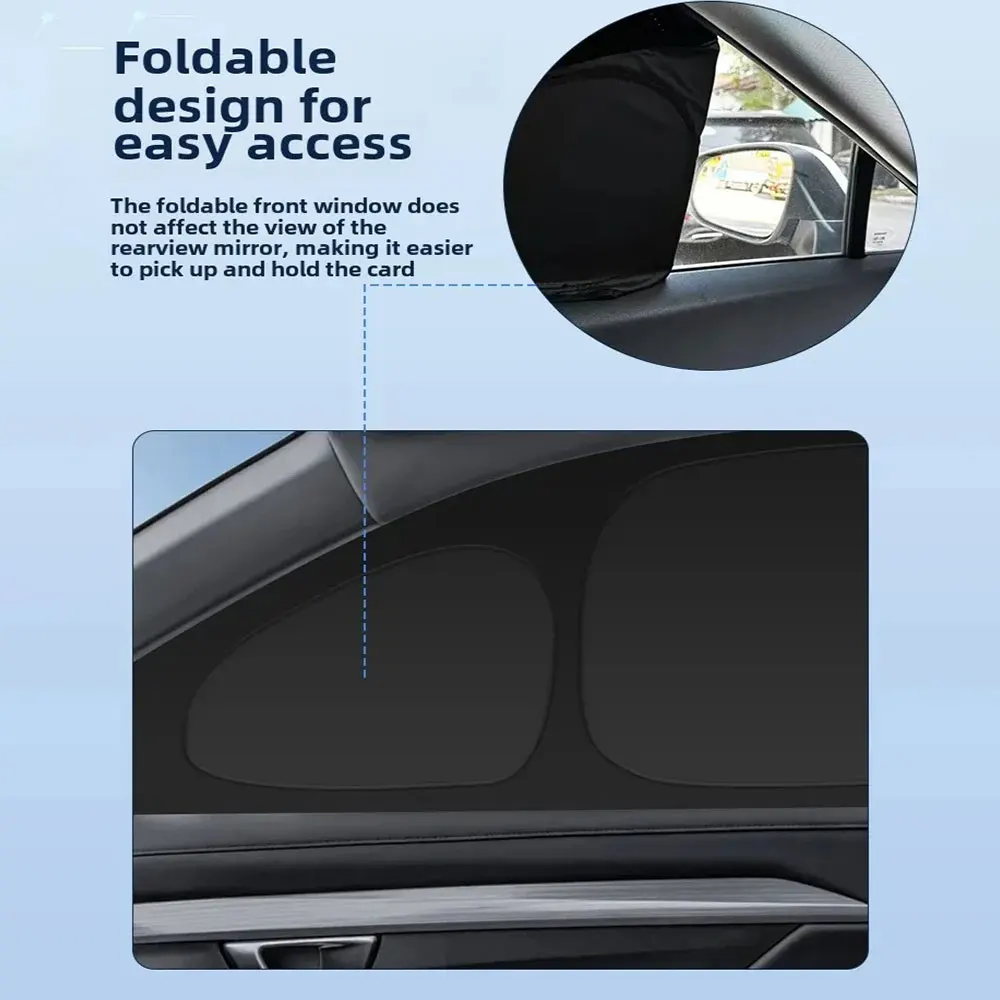 Parabrisas delantero plegable para coche, techo de cristal, tragaluz, parasol, ventana, techo solar, red de malla mejorada para Audi Series