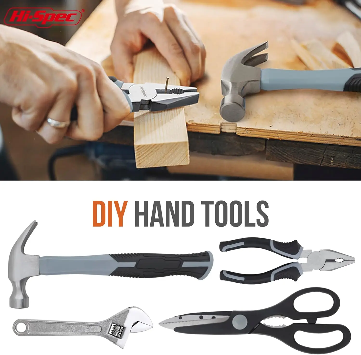 54pc ensemble d'outils ménagers généraux \u2013 Kit d'outils à main de garage à domicile avec boîte à outils mallette de rangement pour bricolage réparations de base appartement premier