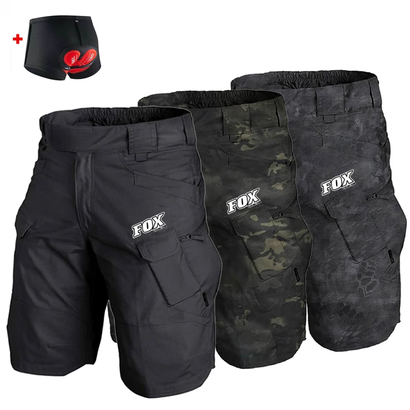 

Bicycle Shorts Men's FOX Cycling Team Waterproof Tactical Short Trousers Mountain Bike Clothing MTB Pants Pantaloncini Ciclismo