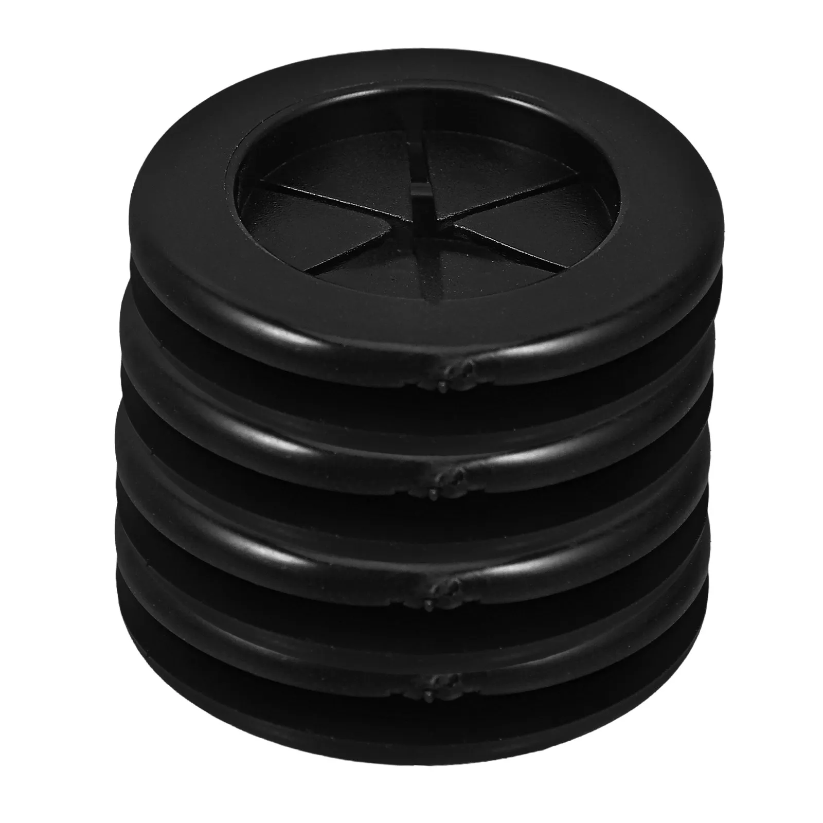4Pcs Dual Sided Rubber Grommet for Desk Countertop Cable Management Black Waterproof Wire Protector Cross Buckle Easy Install