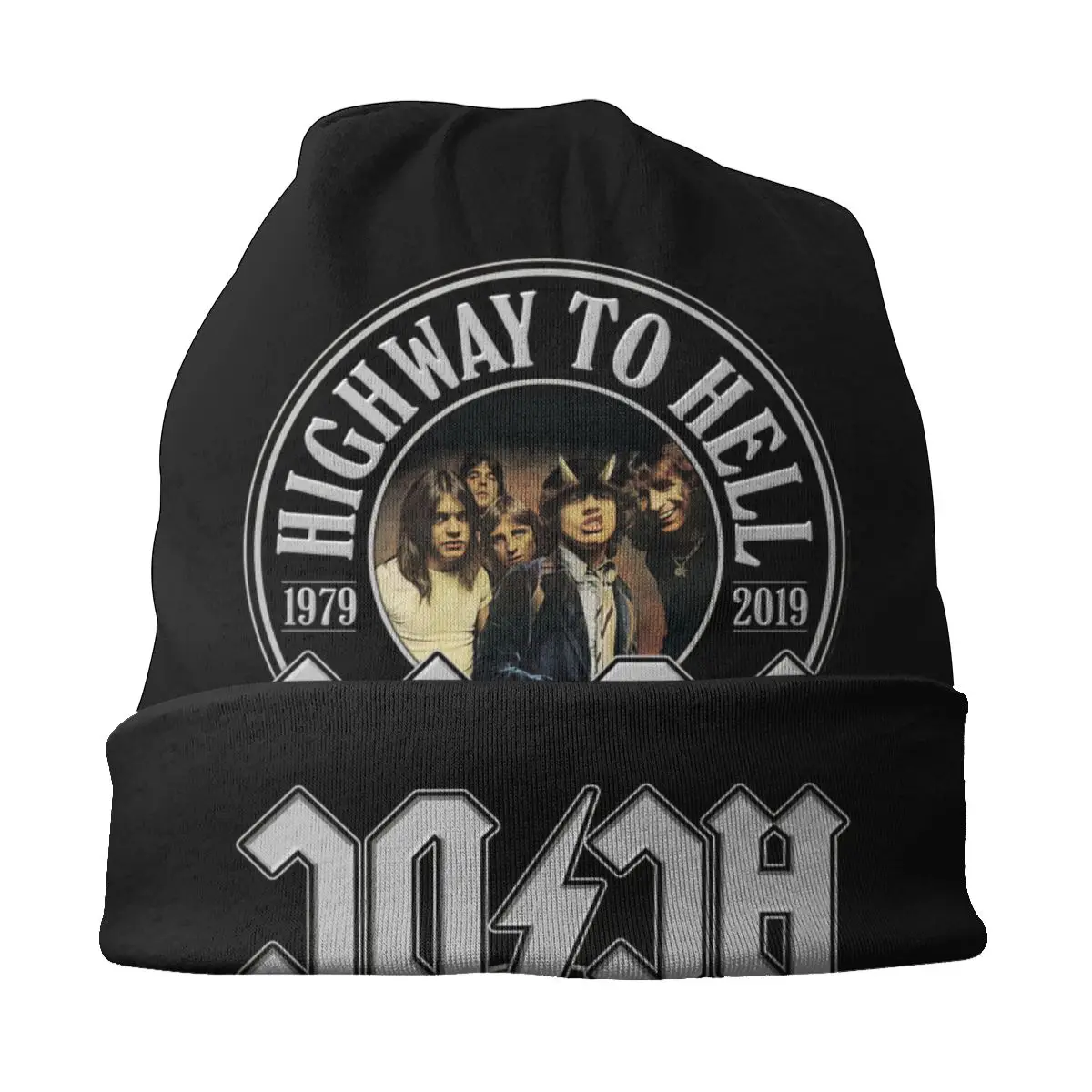 Custom Vintage Rock AC DCs Beanie Bonnet Knitted Hat Fashion Unisex Heavy Metal Music Band Winter Warm Skullies Beanies Caps