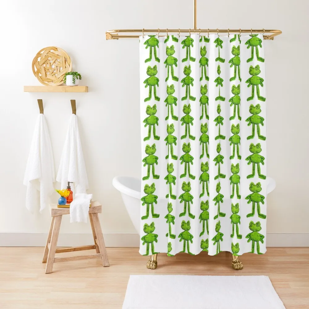

Amphibian with attitude Shower Curtain Toilet Accessories Bathroom Elegant Bathroom Waterproof Bathroom Shower Curtain