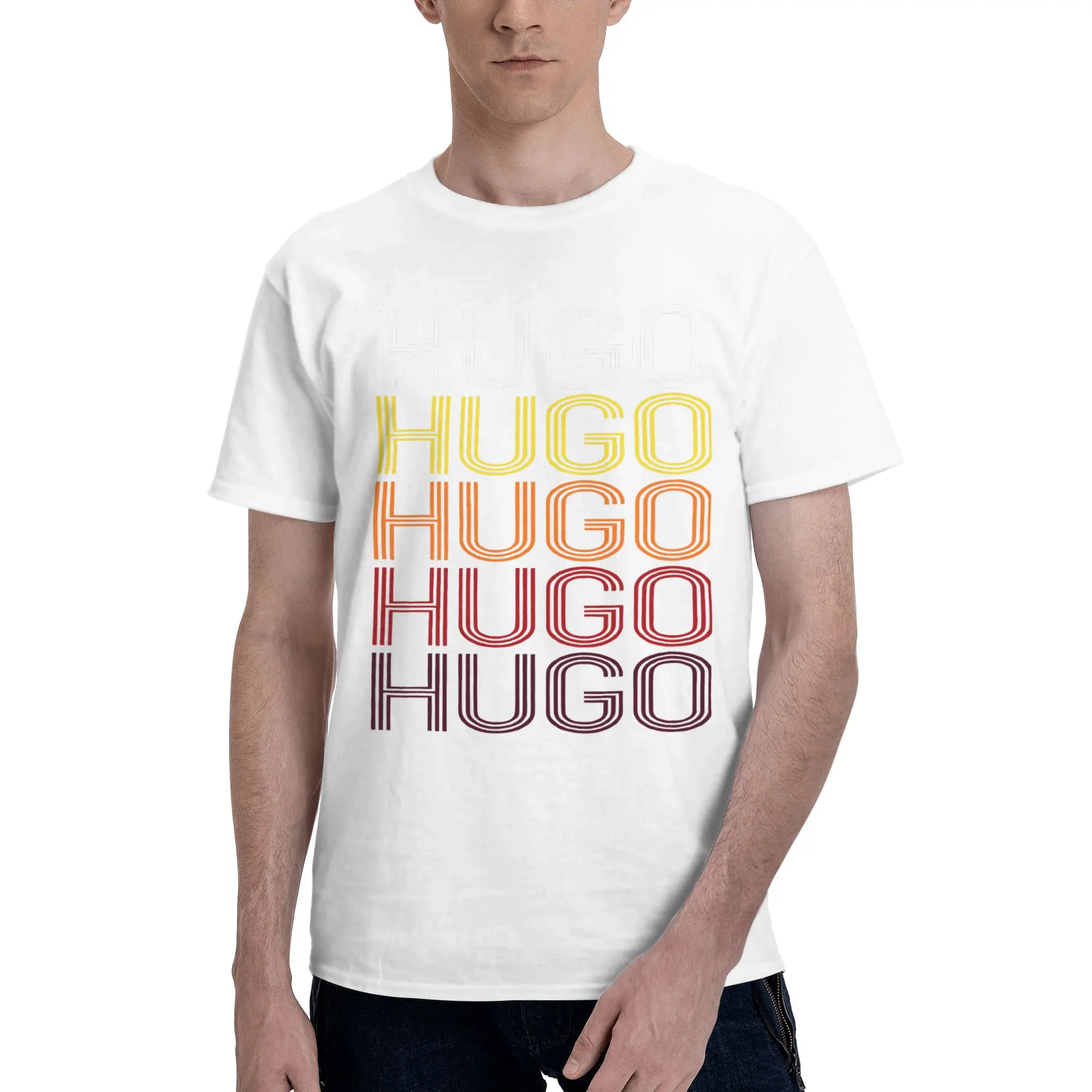 Hugo Mn Style Minnesota Tv Figure Dropped Shoulder Reversible T-shirt Youthful Feeling Basic Tee
