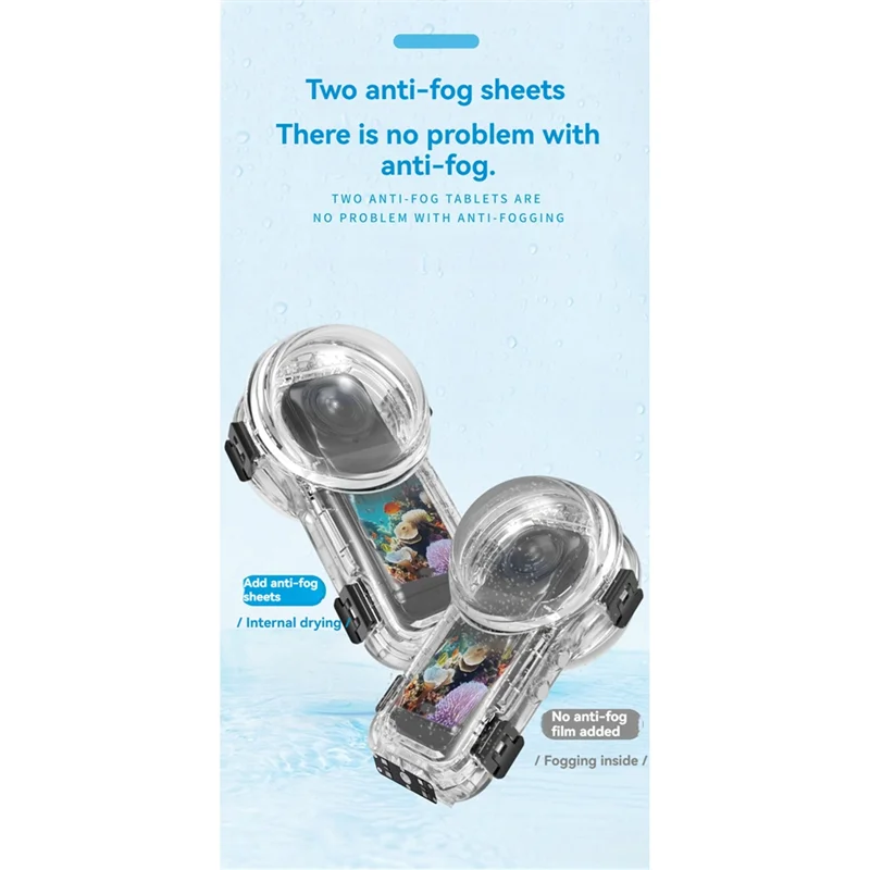 

FFYY-60M Waterproof Case For Insta360 X5 Invisible Diving Shell Underwater Protective Case For Insta360 X5 Action Camera