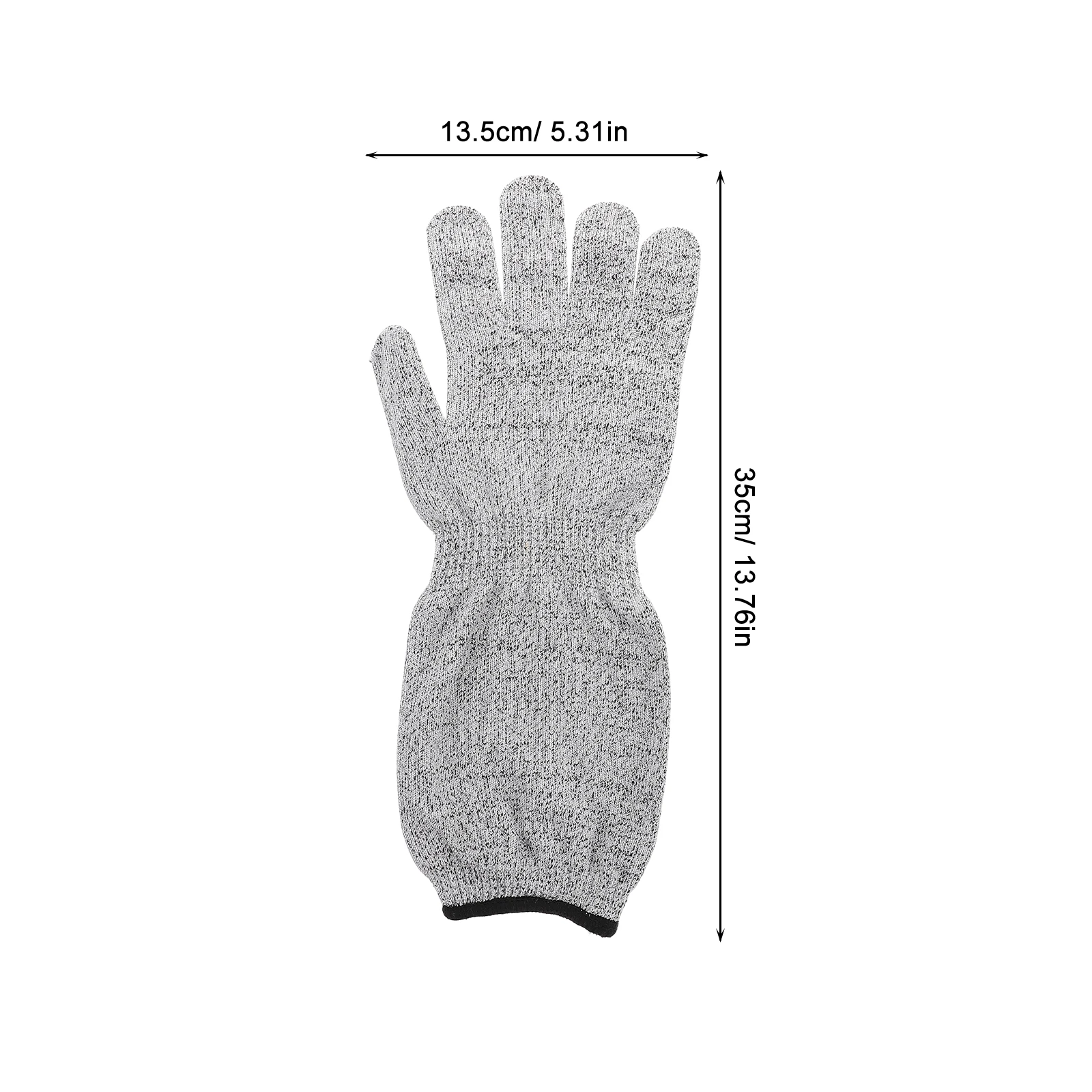 زوج واحد من قفازات مقاومة للقطع بأكمام طويلة ومتينة لحماية الذراع قابلة للتنفس للمطبخ والعمل الآمن للبستنة الصناعية #5