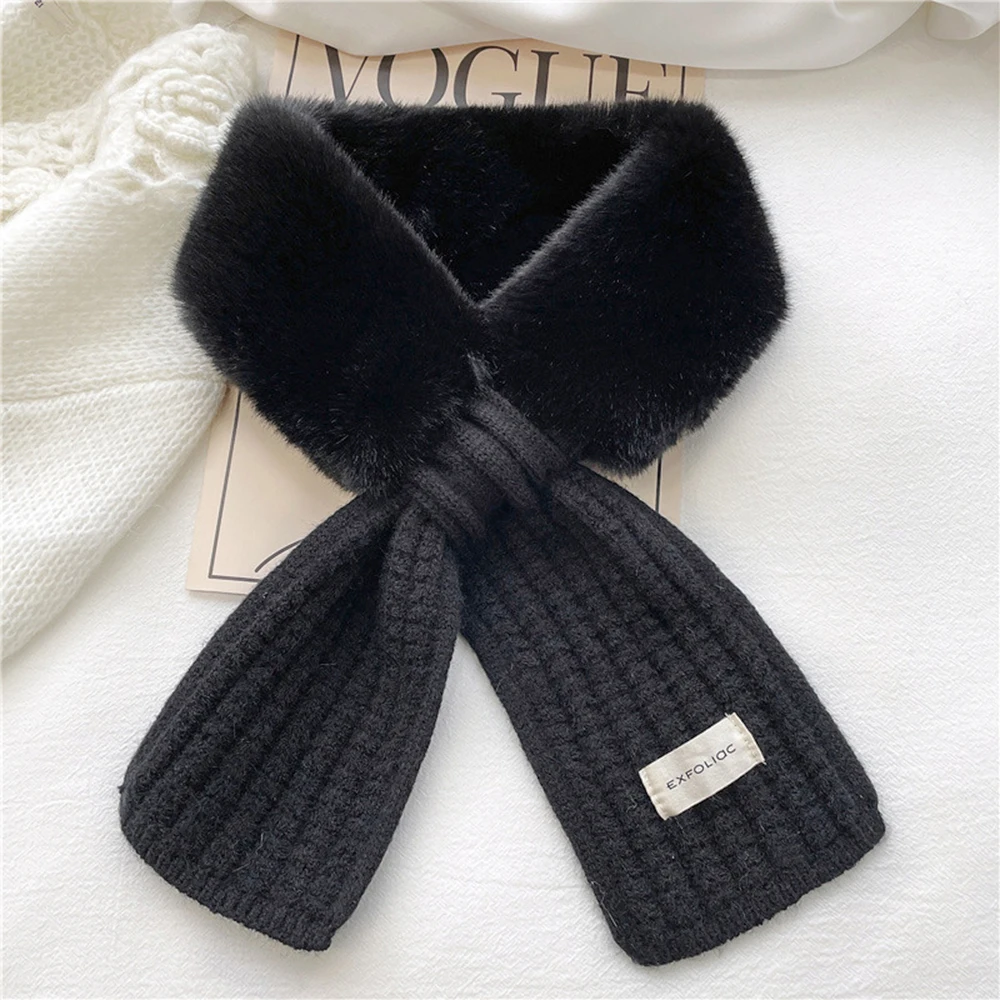 وشاح محبوك ناعم متقاطع شال سميك من الصوف بياقة حماية للرقبة مقاوم للرياح للعمود الفقري العنقي وشاح دافئ للشتاء